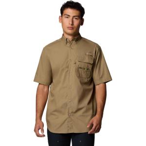 Columbia Mens Sharptail Short Sleeve ShirtSharptail Short Sleeve Shirt(Flax/Timberwoods Camo)