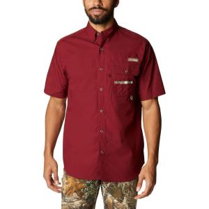 Columbia Mens Sharptail Short Sleeve ShirtSharptail Short Sleeve Shirt(Red Jasper/Real Tree Edge)
