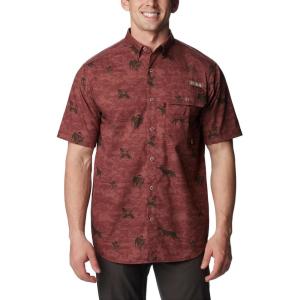 Columbia Mens Sharptail Short Sleeve ShirtSharptail Short Sleeve Shirt(Red Rocks Santa Dogs Print)