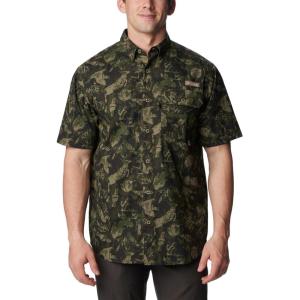 Columbia Mens Sharptail Short Sleeve ShirtSharptail Short Sleeve Shirt(Surplus Green Woodsman Print)