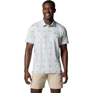 Columbia Men’s Super Slack Tide II Stretch Polo(Cool Grey Starcast)