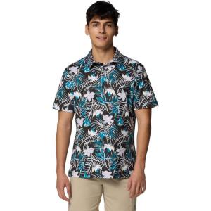 Columbia Men’s Super Slack Tide II Stretch Polo(Shark Tropicfield)