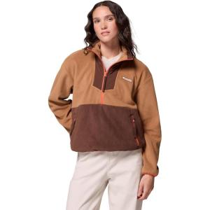 Columbia, Womens, Sequoia Grove™ 1/2 Zip Fleece(Camel Brown/Tobacco/Zing)