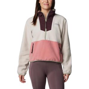 Columbia, Womens, Sequoia Grove™ 1/2 Zip Fleece(Dark Stone/Pink Agave)