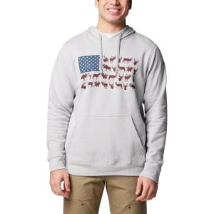 Columbia mens Phg Game Flag Ii HoodieHooded Sweatshirt(Cool Grey/Zinc Big Game Flag)