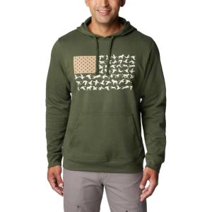 Columbia mens Phg Game Flag Ii HoodieHooded Sweatshirt(Surplus Green  Sahara Duck Flag)