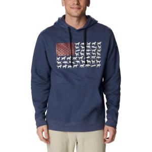 Columbia mens Phg Game Flag Ii HoodieHooded Sweatshirt(Zinc/Chalk Dog Flag)