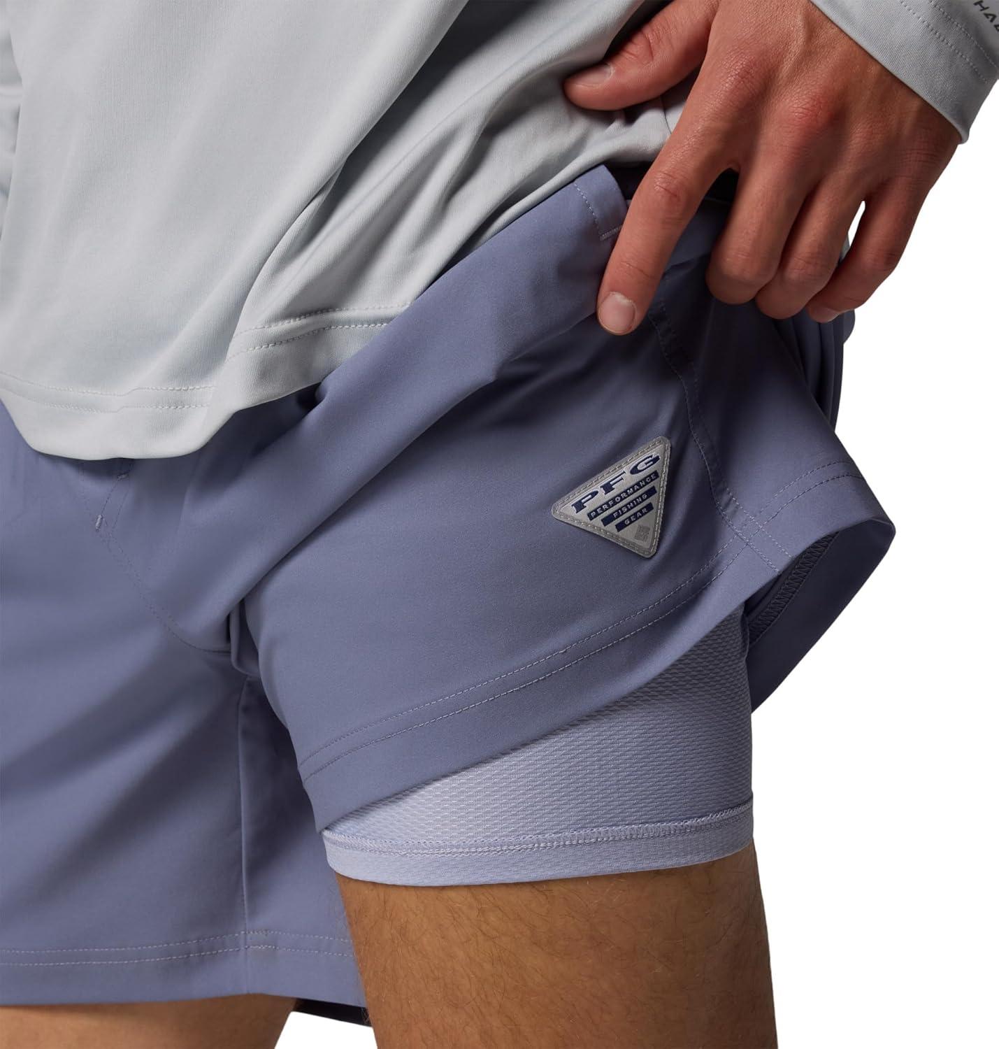 imageColumbia Mens PFG Rambler Lined ShortNew MoonCity Grey