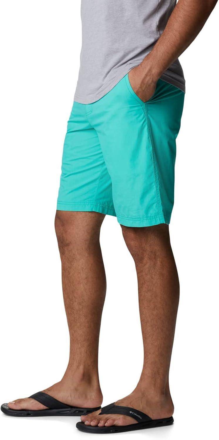 imageColumbia Mens Washed Out Short Cotton Classic FitElectric Turquoise