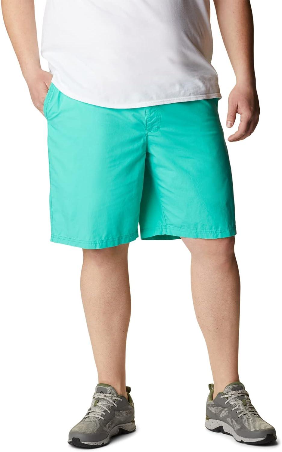 imageColumbia Mens Washed Out Short Cotton Classic FitElectric Turquoise