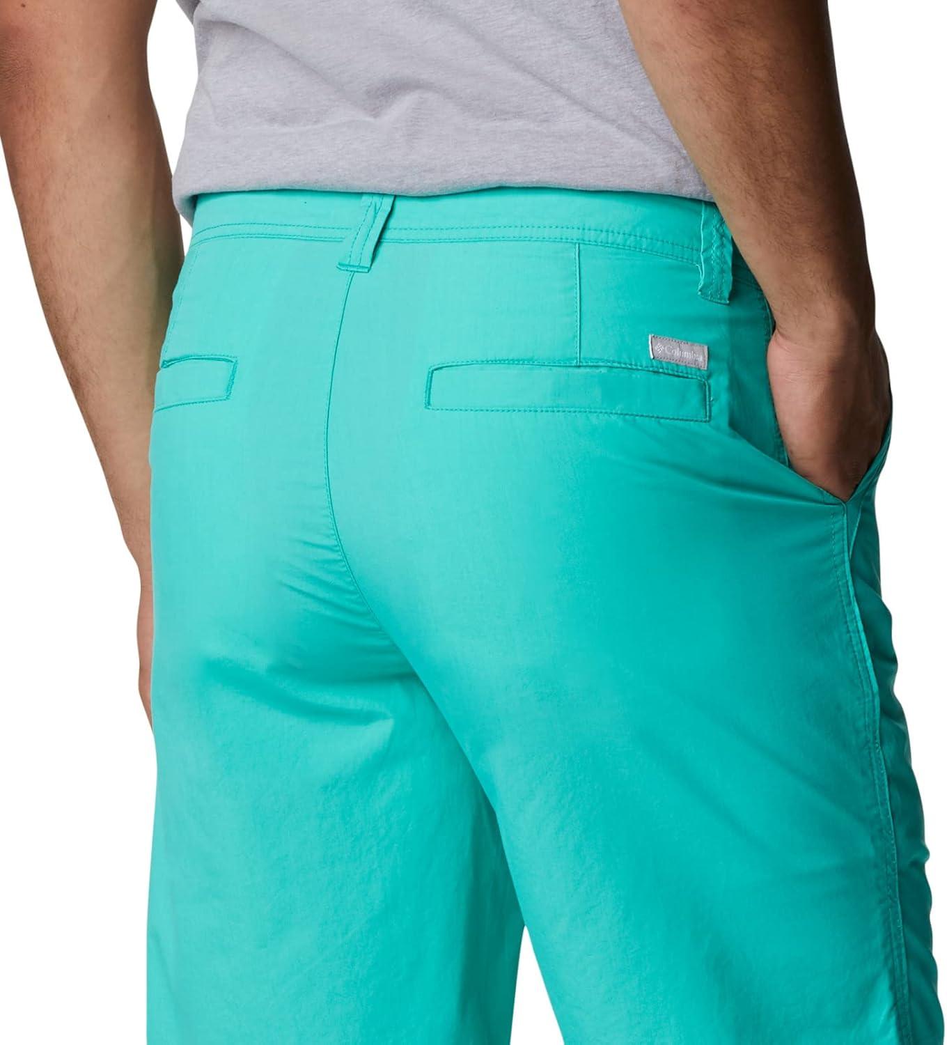 imageColumbia Mens Washed Out Short Cotton Classic FitElectric Turquoise
