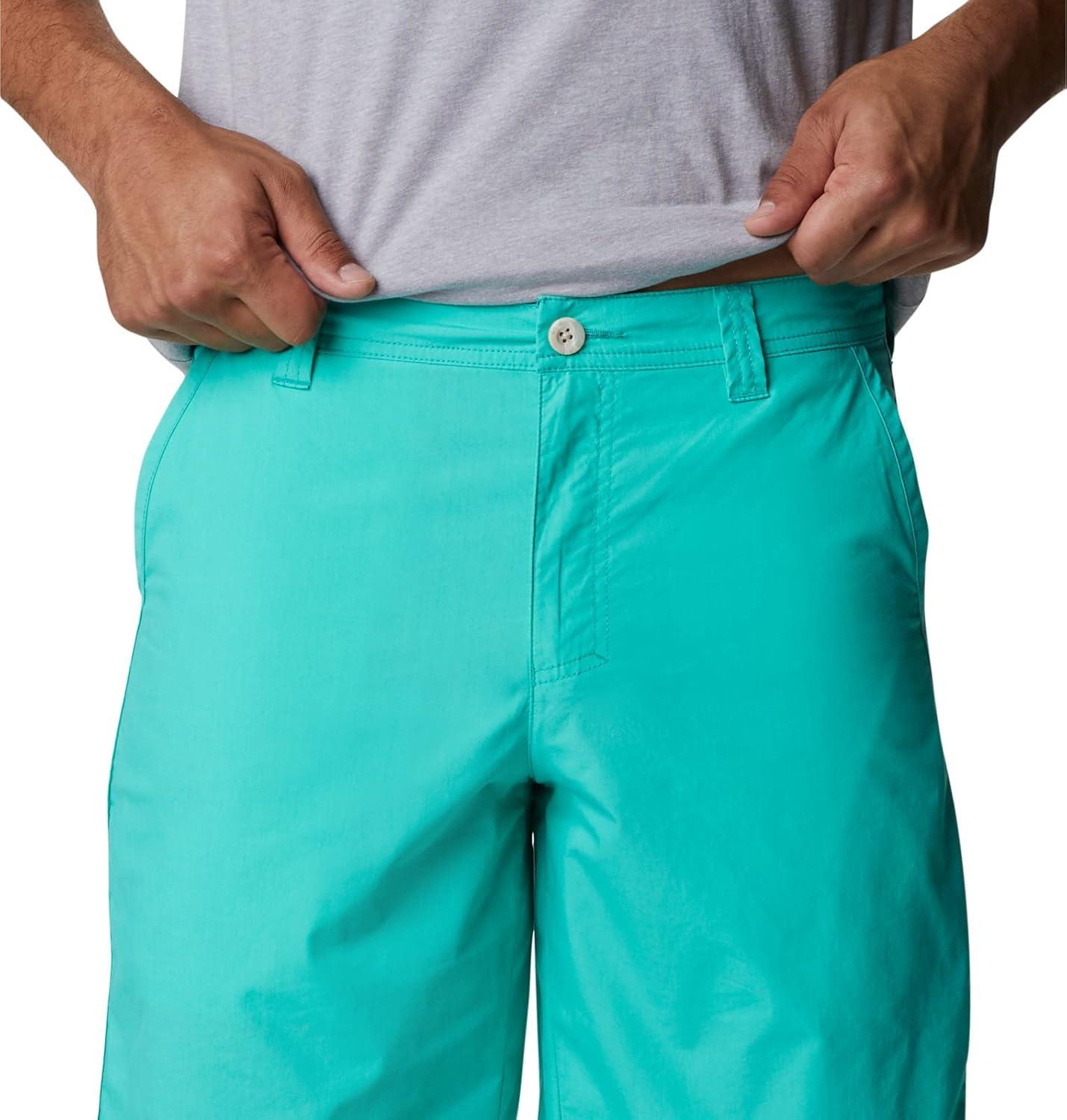 imageColumbia Mens Washed Out Short Cotton Classic FitElectric Turquoise