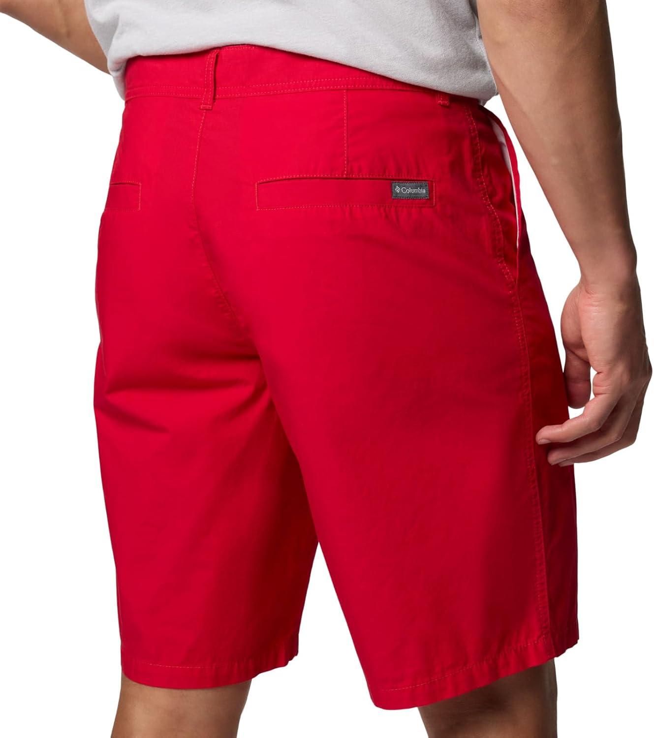 imageColumbia Mens Washed Out Short Cotton Classic FitMountain Red