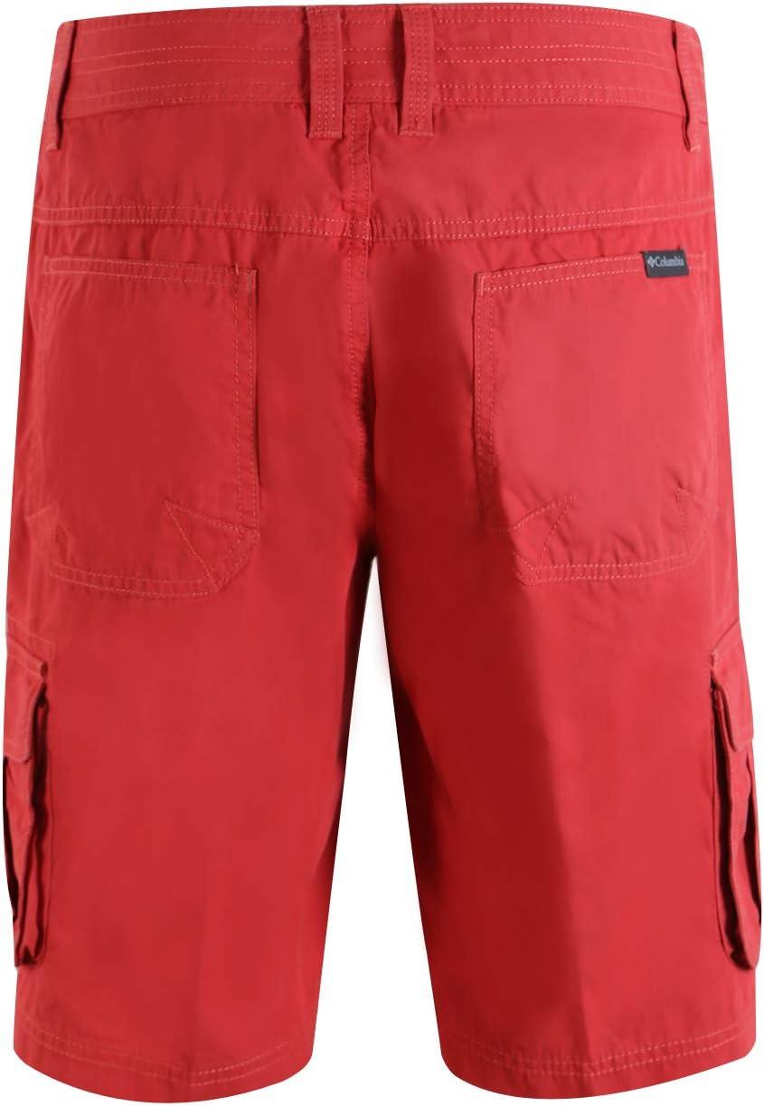 imageColumbia Mens Washed Out Short Cotton Classic FitSunset Red