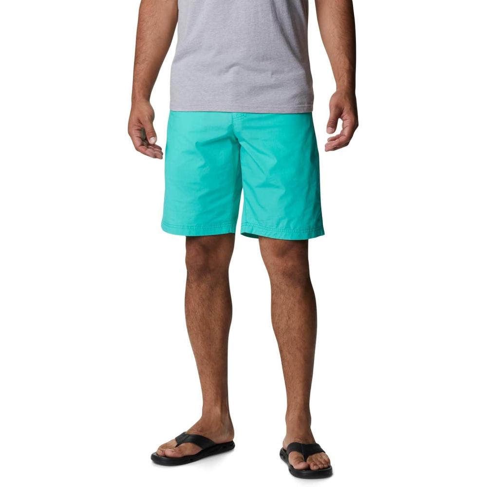 imageColumbia Mens Washed Out Short Cotton Classic FitElectric Turquoise