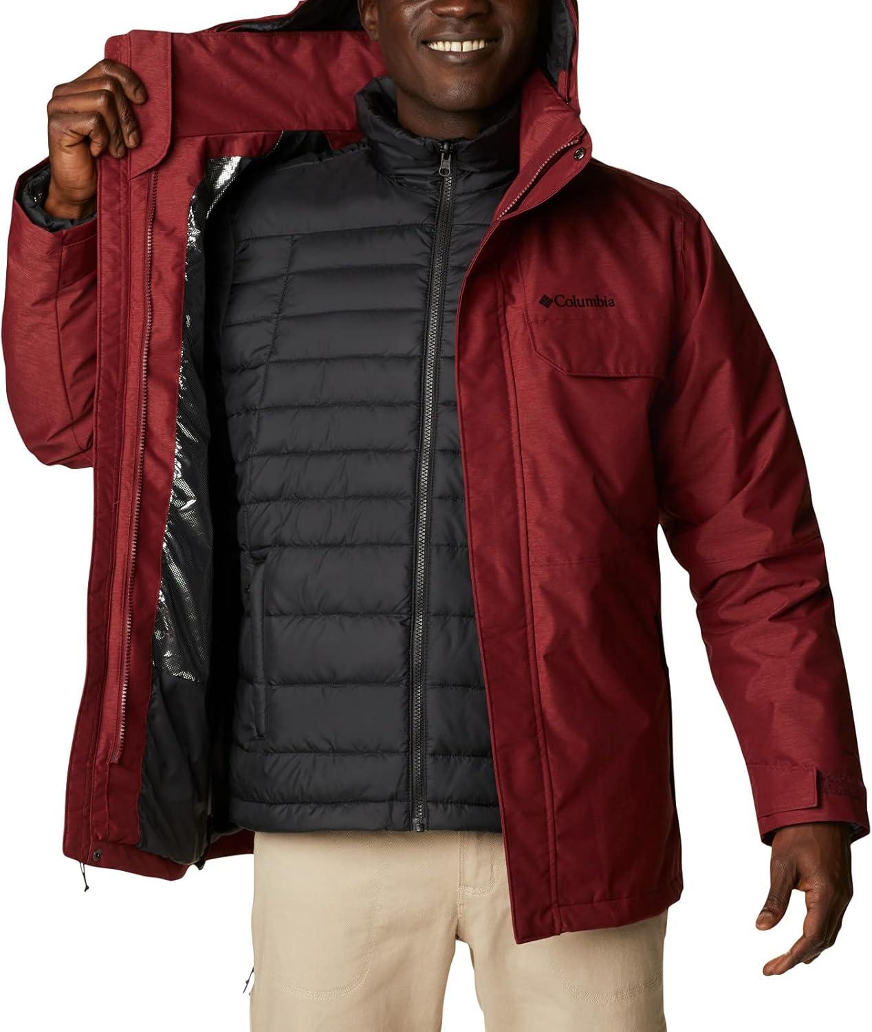 imageColumbia Mens Cloverdale Interchange JacketRed Jasper