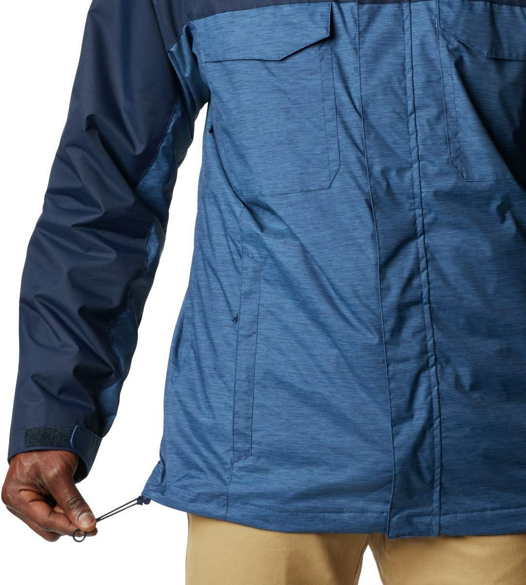 imageColumbia Mens Timberline Triple Interchange Winter JacketNight Tide Jacquard TextureColl Navy