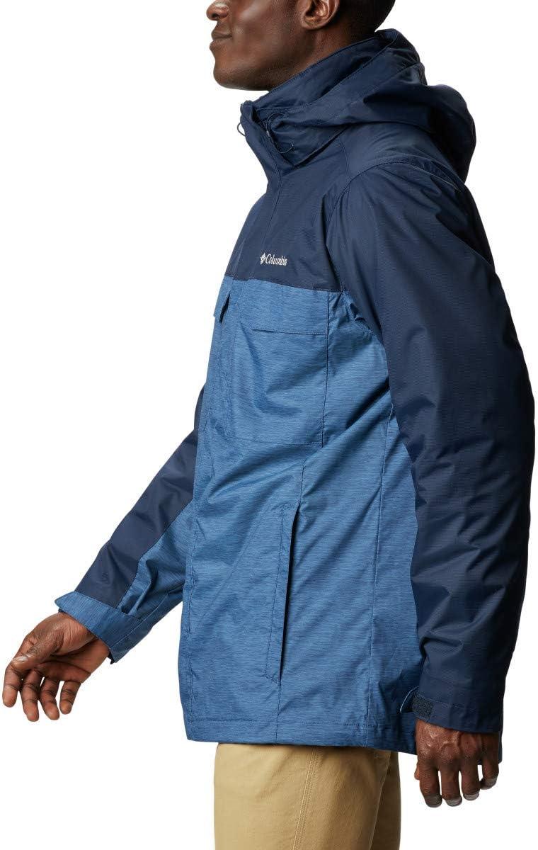 imageColumbia Mens Timberline Triple Interchange Winter JacketNight Tide Jacquard TextureColl Navy
