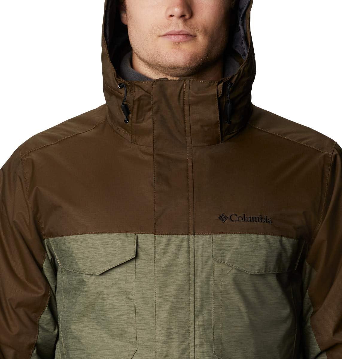 imageColumbia Mens Timberline Triple Interchange Winter JacketStone Green Jacquard TextureOlive Green