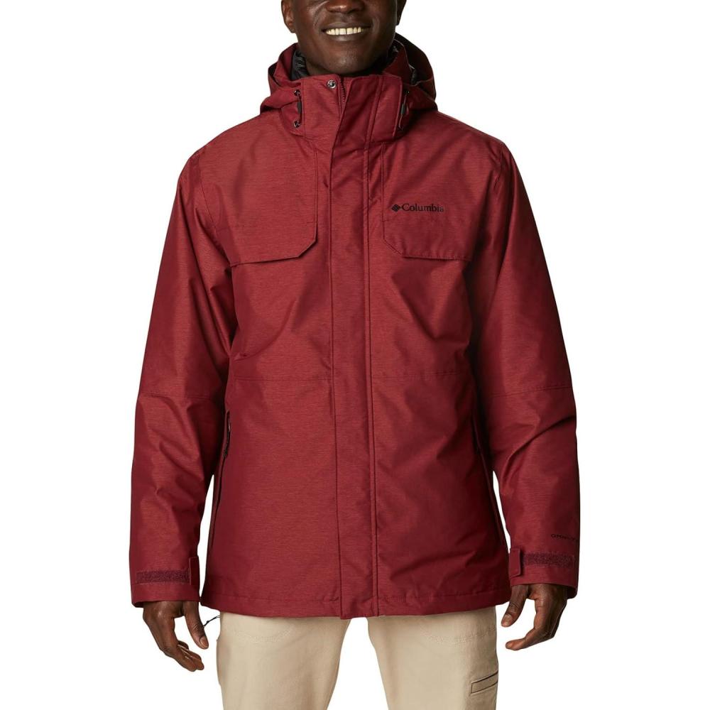 imageColumbia Mens Cloverdale Interchange JacketRed Jasper