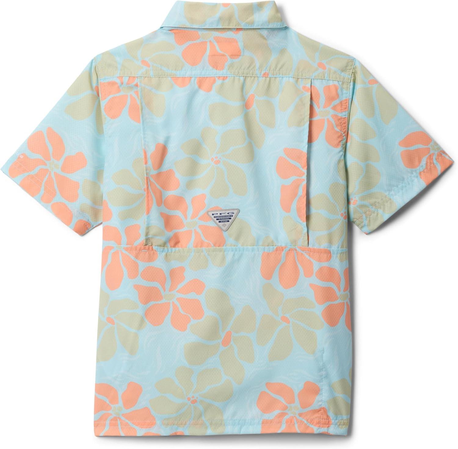 imageColumbia Boys PFG Super Slack Tide Short Sleeve Camp ShirtMarine Light Floated