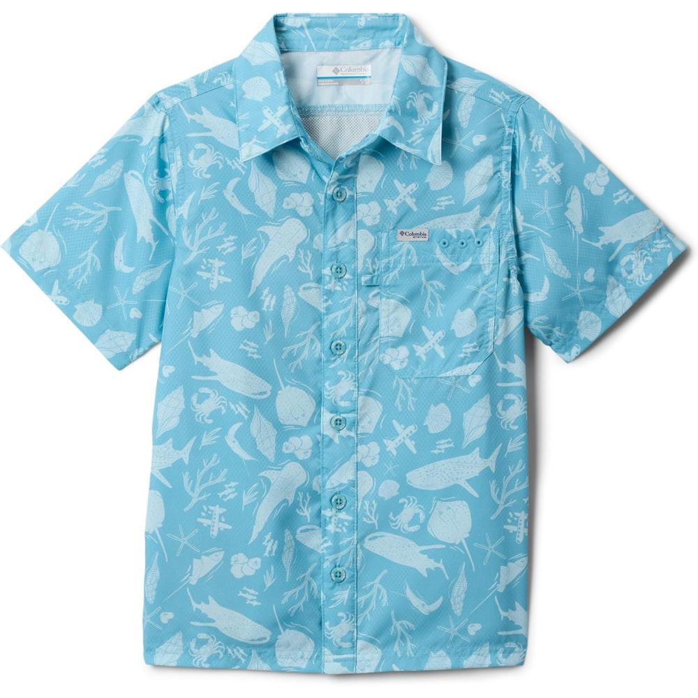 imageColumbia Boys PFG Super Slack Tide Short Sleeve Camp ShirtVintage Blue Undersea