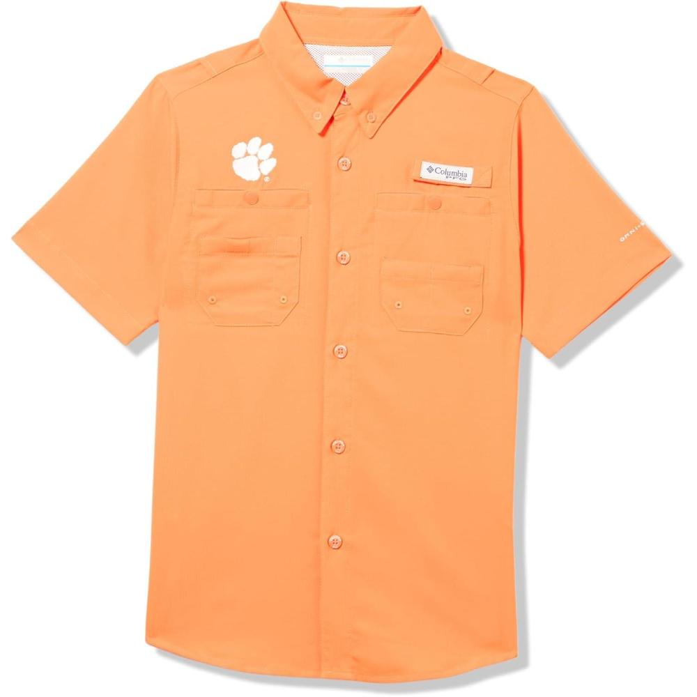 imageColumbia Youth Collegiate Tamiami Short Sleeve ShirtCle  Spark Orange