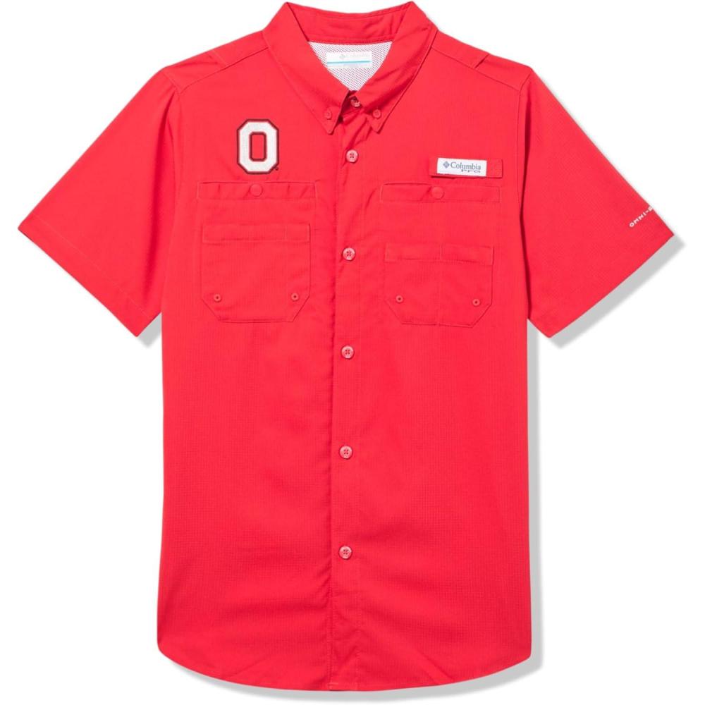 imageColumbia Youth Collegiate Tamiami Short Sleeve ShirtOs  Intense Red