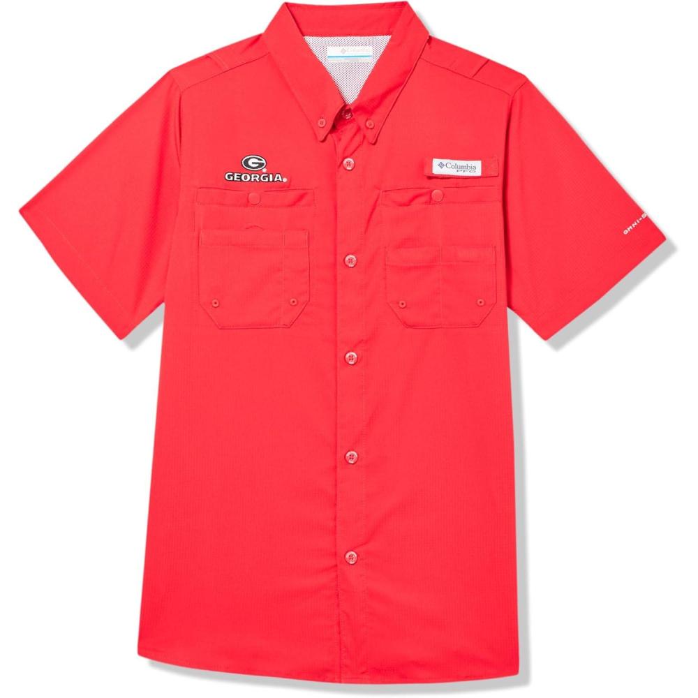 imageColumbia Youth Collegiate Tamiami Short Sleeve ShirtUga Bright Red