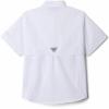 Columbia Boys PFG Bahama II Short Sleeve Shirt(White)