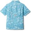 Columbia Boys’ PFG Super Slack Tide Short Sleeve Camp Shirt(Vintage Blue Undersea)