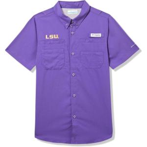 Columbia Youth Collegiate Tamiami Short Sleeve Shirt(Lsu – Vivid Purple)