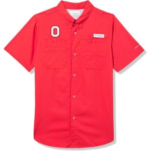 Columbia Youth Collegiate Tamiami Short Sleeve Shirt(Os – Intense Red)