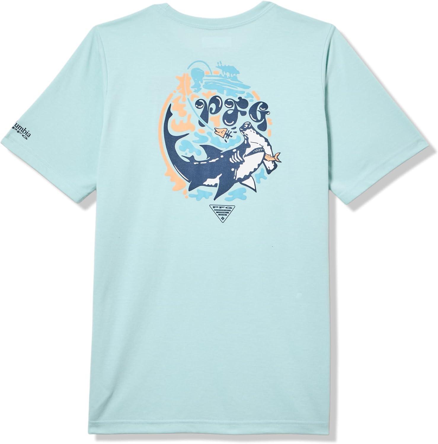 imageColumbia Boys PFG Palm Waves Short Sleeve TeeMarine Light