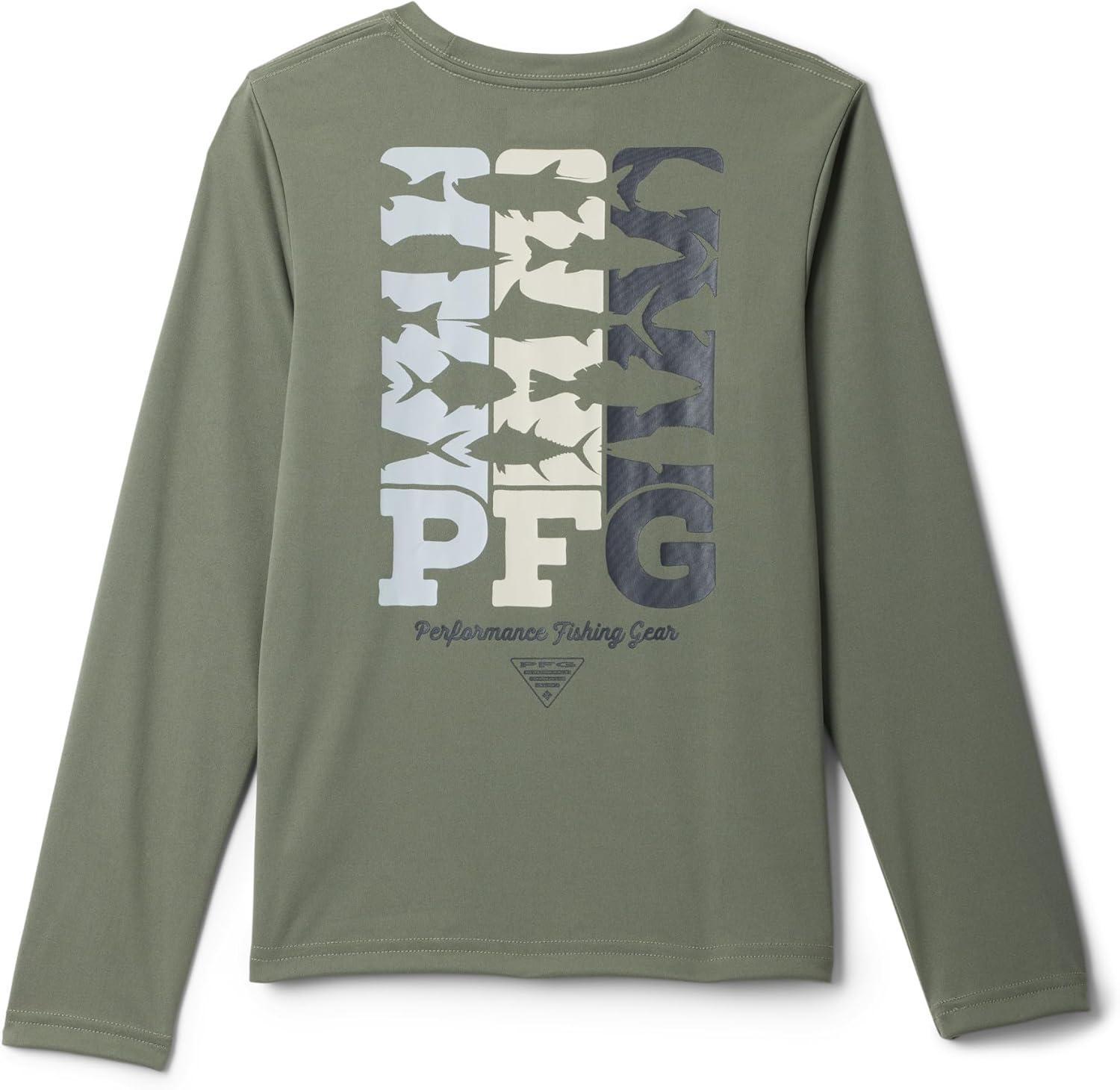 imageColumbia Boys Terminal Tackle PFG Fish Bars Long SleeveCypress Graphic