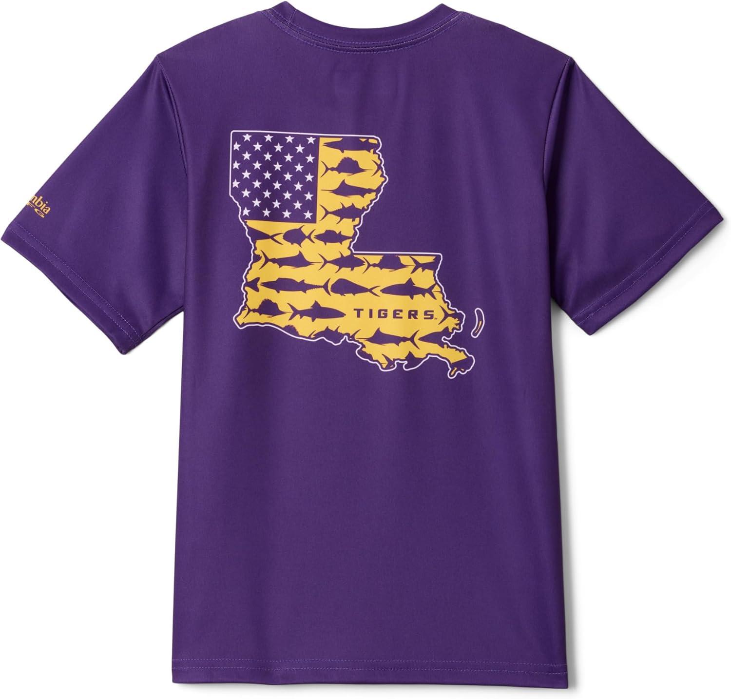 imageColumbia Youth Collegiate Terminal Tackle Short Sleeve ShirtLsu Vivid Purple