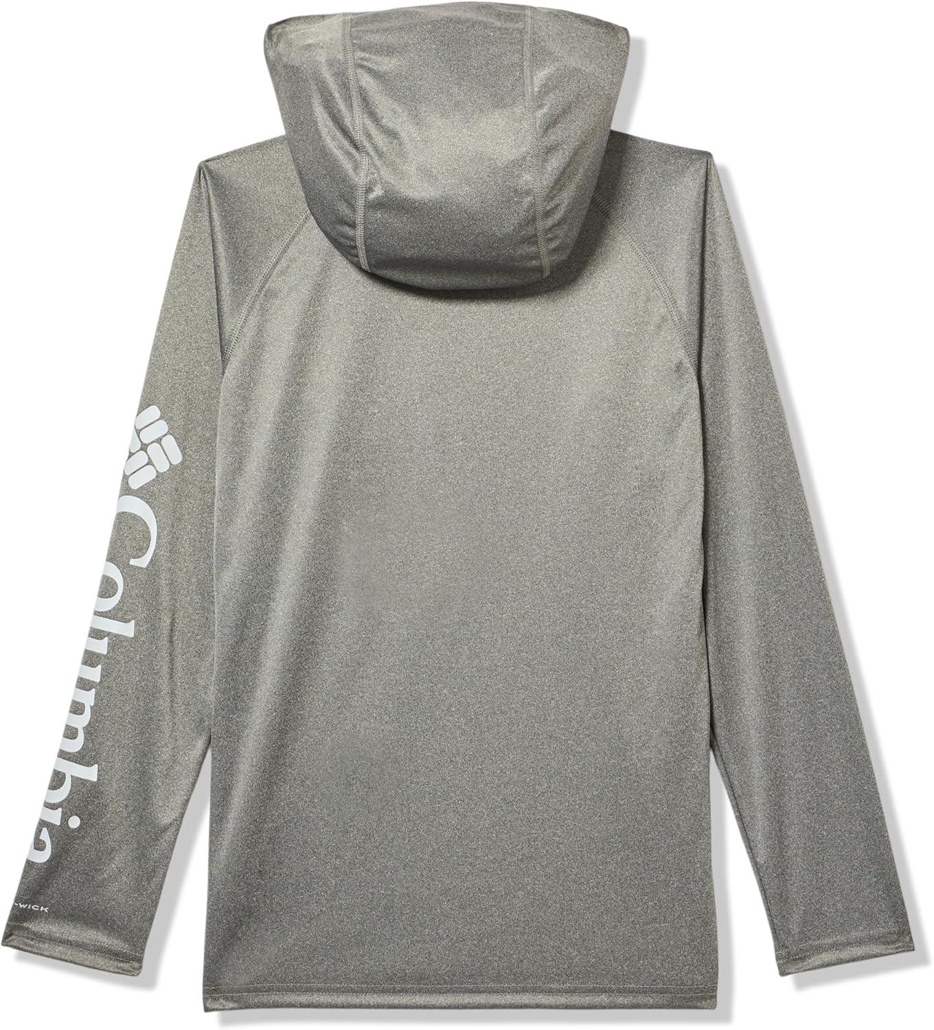 imageColumbia Youth PFG Terminal Tackle Long Sleeve HoodieCharcoal HeatherCool Grey Logo