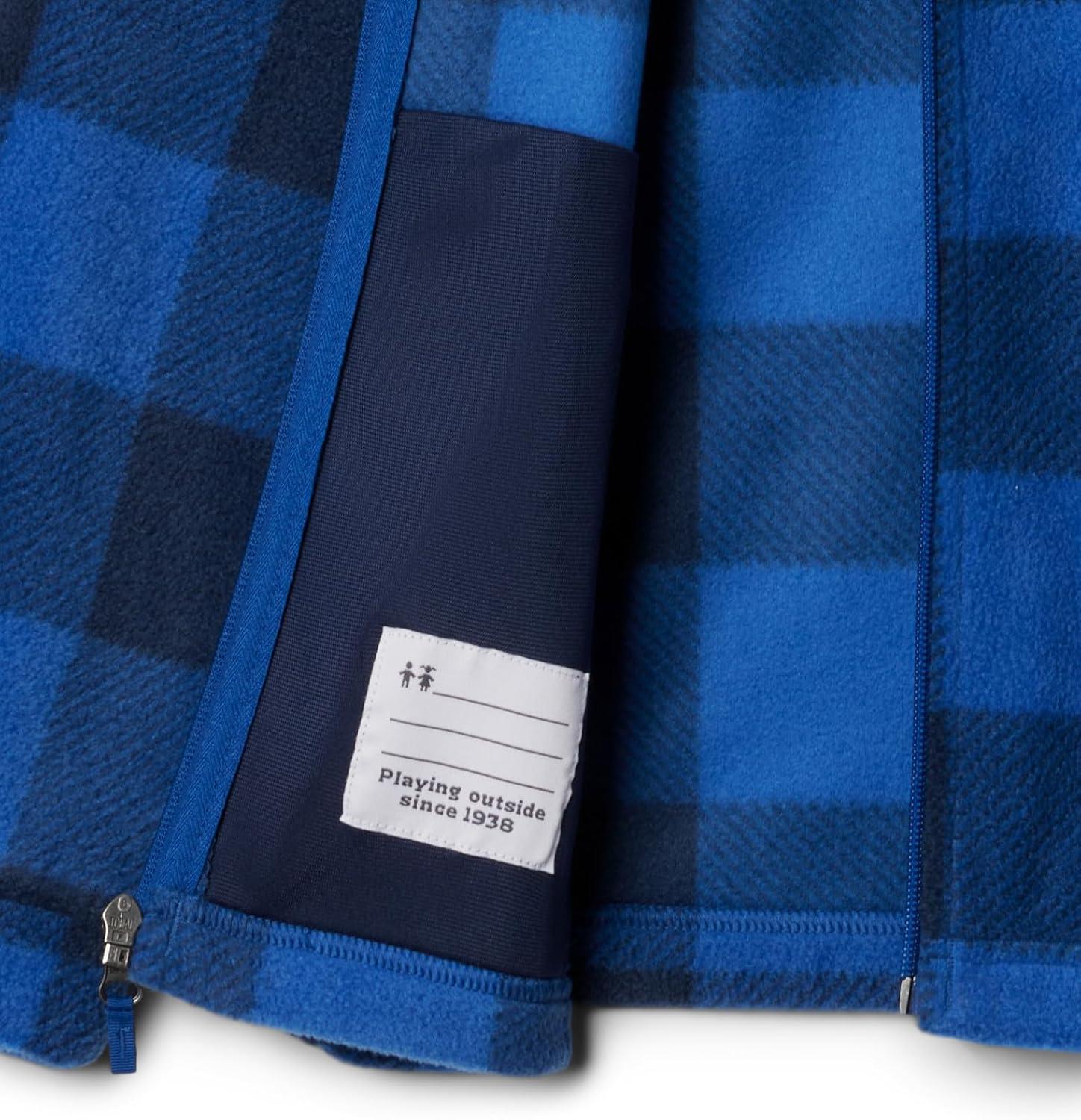 imageColumbia boys Zing Iii Fleece JacketMountain Blue Check
