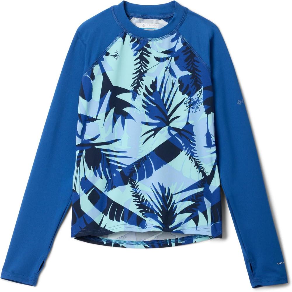 imageColumbia BabyBoys Sandy Shores Printed Long Sleeve SunguardMountain Blue BotaniflageMountain Blue