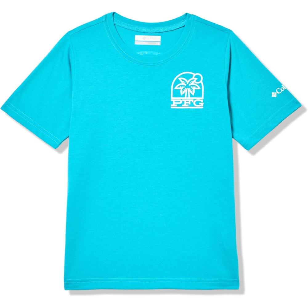 imageColumbia Boys PFG Palm Waves Short Sleeve TeeOcean Teal