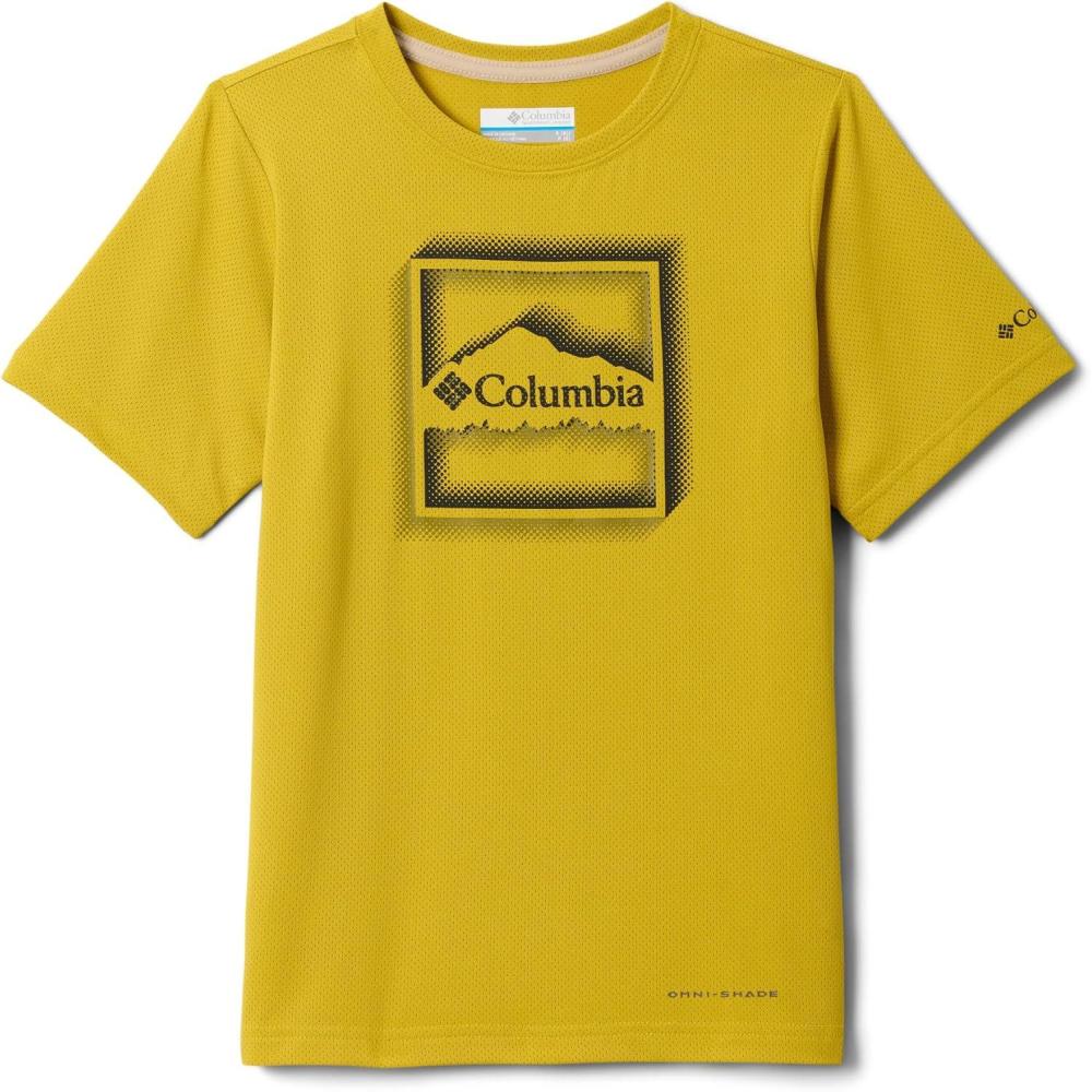 imageColumbia Boys Tech Trail Utility Short Sleeve Graphic CrewAntique MossDotty Landscape