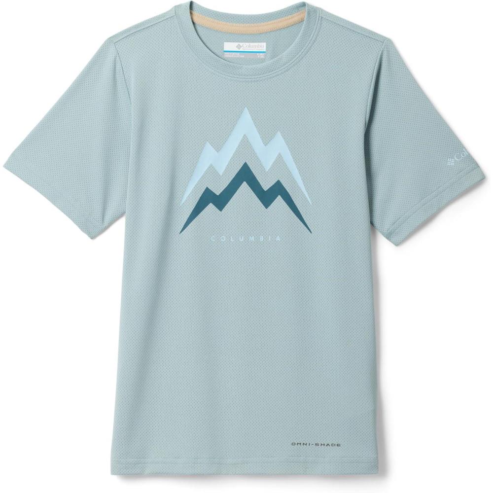 imageColumbia Boys Tech Trail Utility Short Sleeve Graphic CrewCrushed BlueEnergetic