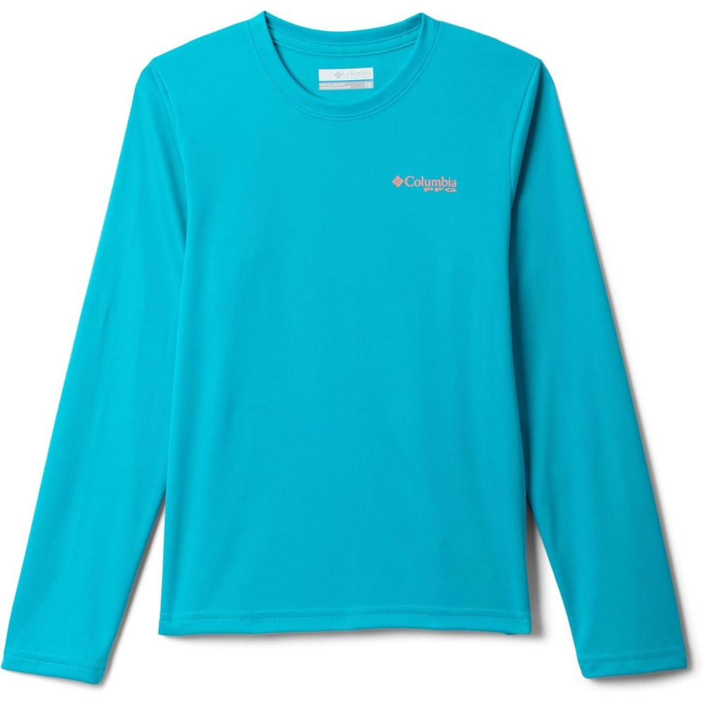 imageColumbia Boys Terminal Tackle PFG Fish Bars Long SleeveOcean Teal Graphic