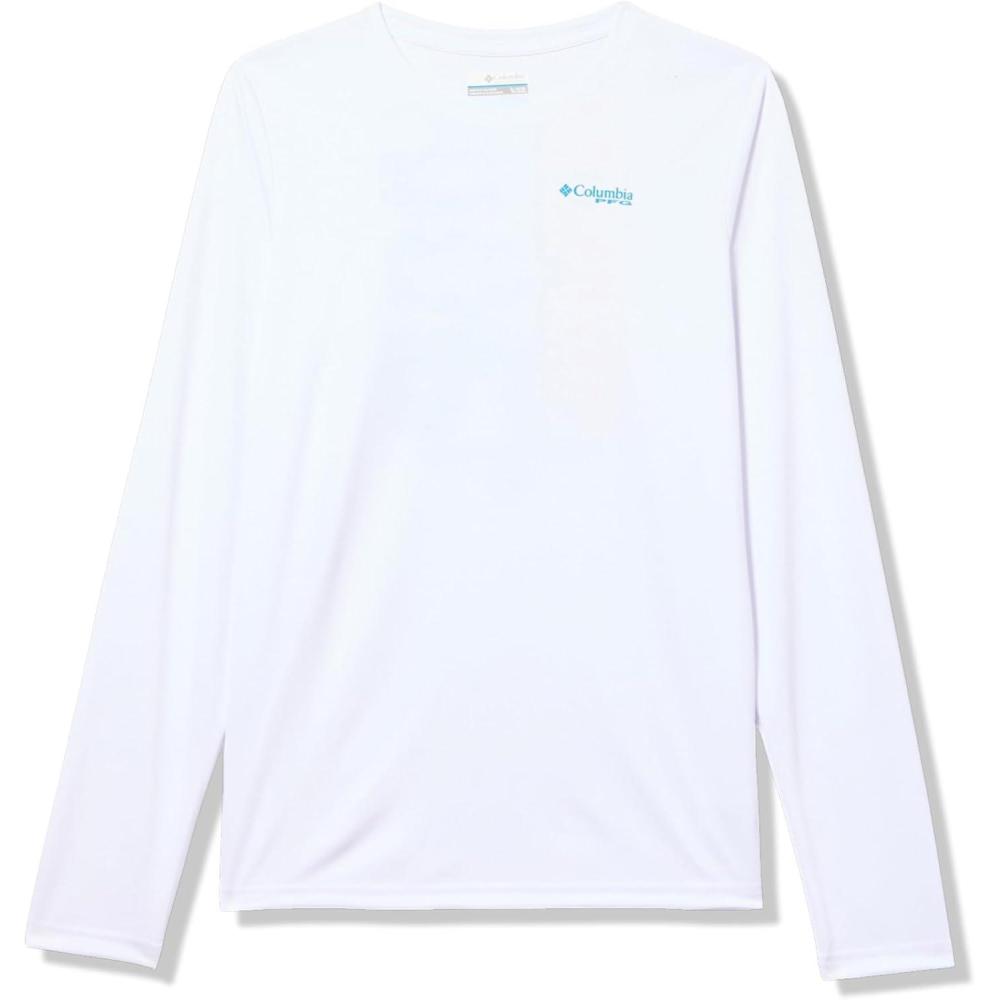imageColumbia Boys Terminal Tackle PFG Fish Bars Long SleeveWhite Graphic