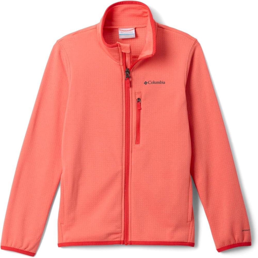 imageColumbia Youth Essential Hike Grid Fleece Full ZipHot Coral