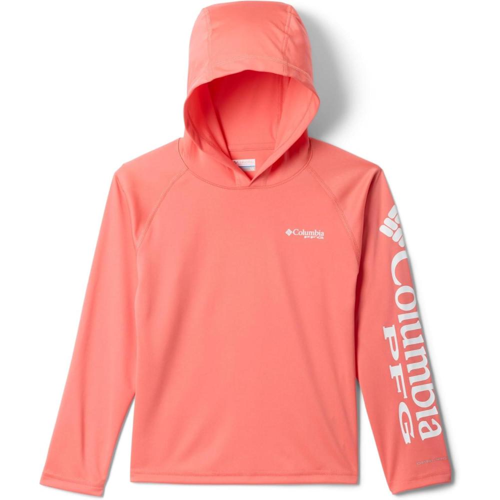 imageColumbia Youth PFG Terminal Tackle Long Sleeve HoodieMelonadeWhite Logo