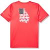 Columbia Youth Collegiate Terminal Tackle Short Sleeve Shirt(Uga – Bright Red)