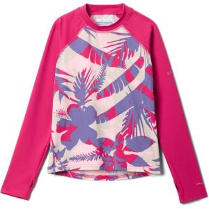 Columbia Baby-Boys Sandy Shores Printed Long Sleeve Sunguard(Guava Pink Botaniflage/Guava Pink)