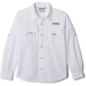 Columbia Boys’ PFG Bahama II Long Sleeve Shirt(White)