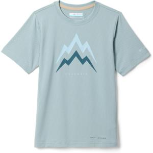 Columbia Boys Tech Trail Utility Short Sleeve Graphic Crew(Crushed Blue/Energetic)